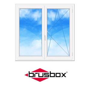 Двухстворчатое ПВХ окно Brusbox
