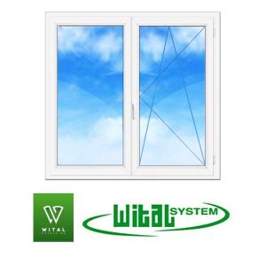 Двухстворчатое ПВХ окно Wital