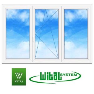 Трехстворчатое ПВХ окно Wital